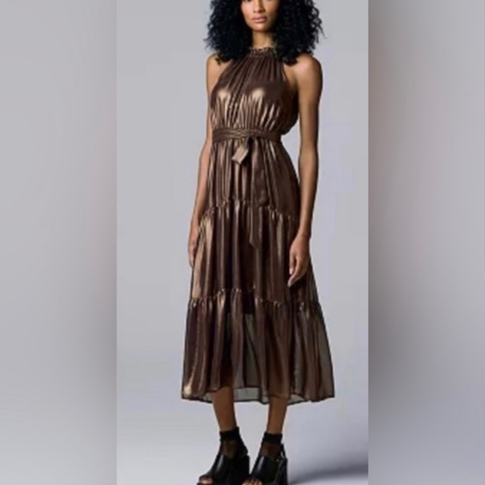 Women's Simply Vera Vera Wang Halter Tiered Dress